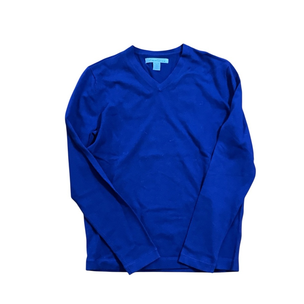 Kenneth Cole Deep Blue V-Neck Sweater